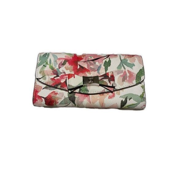 liz claiborne Pink White Green Floral Wallet - Picture 1 of 3